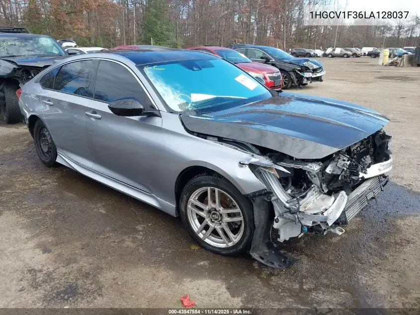 1HGCV1F36LA128037 2020 Honda Accord Sport