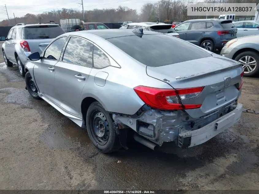 1HGCV1F36LA128037 2020 Honda Accord Sport