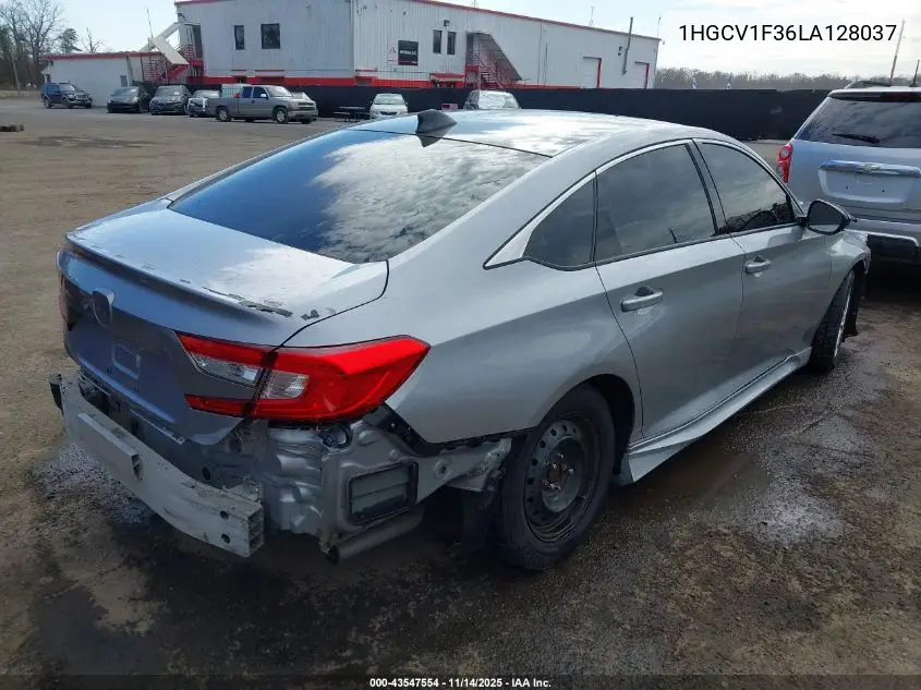 1HGCV1F36LA128037 2020 Honda Accord Sport