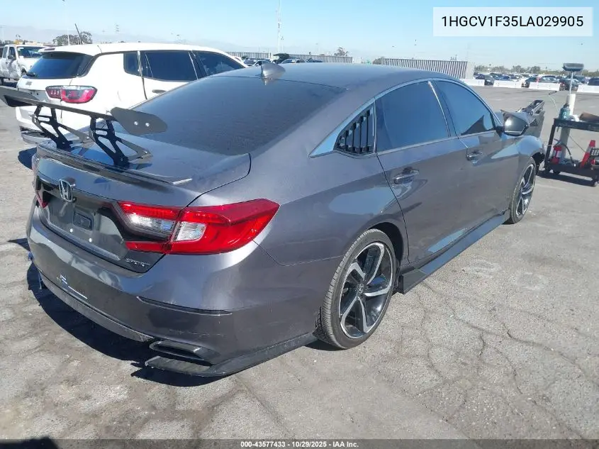 1HGCV1F35LA029905 2020 Honda Accord Sport