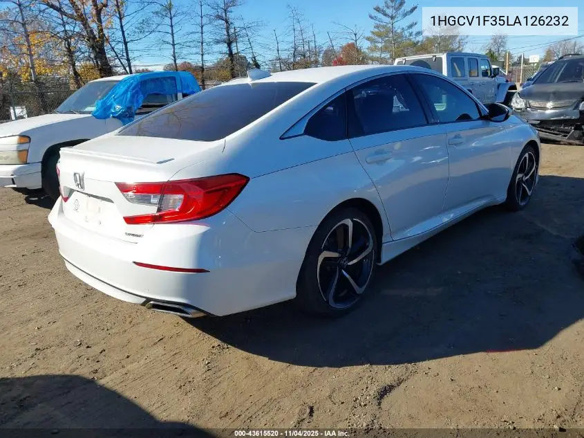 1HGCV1F35LA126232 2020 Honda Accord Sport