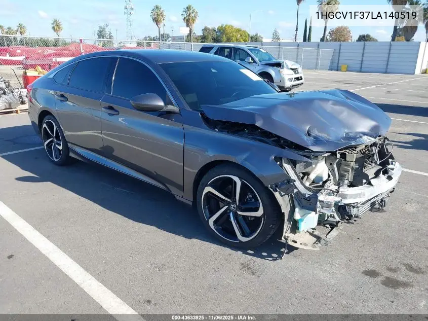 1HGCV1F37LA140519 2020 Honda Accord Sport