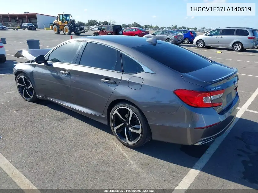 1HGCV1F37LA140519 2020 Honda Accord Sport