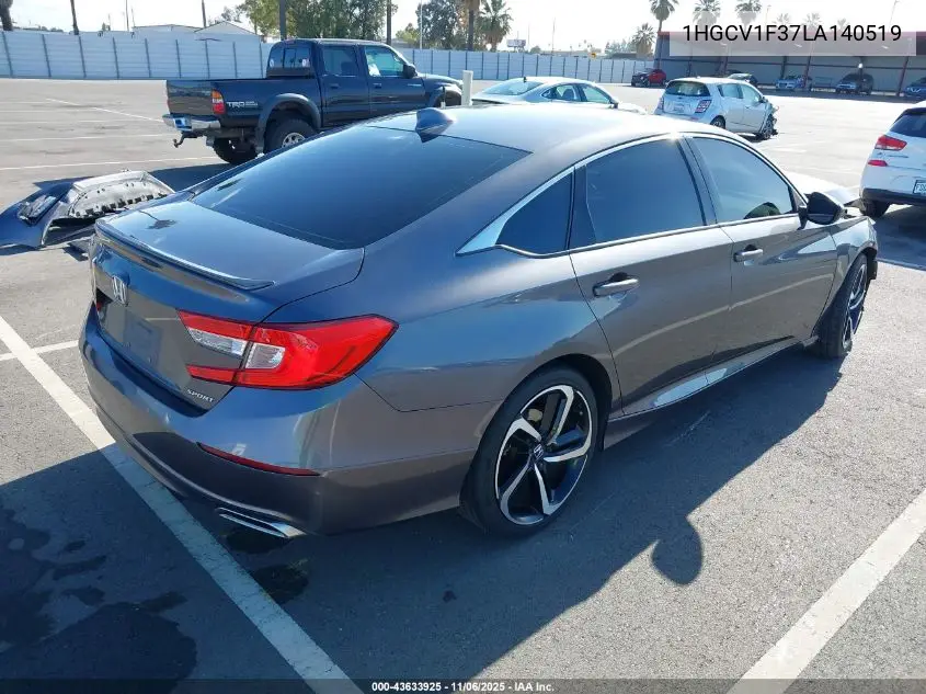1HGCV1F37LA140519 2020 Honda Accord Sport
