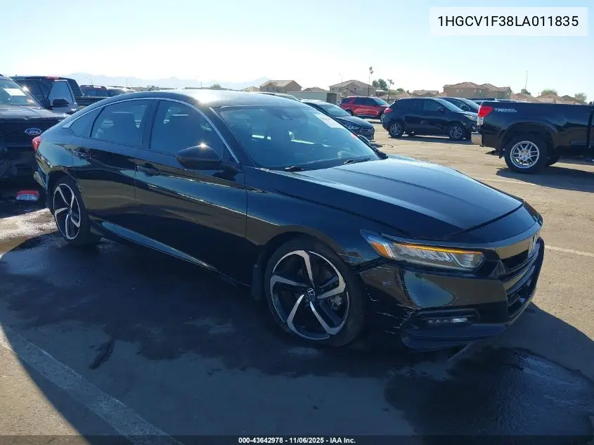 1HGCV1F38LA011835 2020 Honda Accord Sport