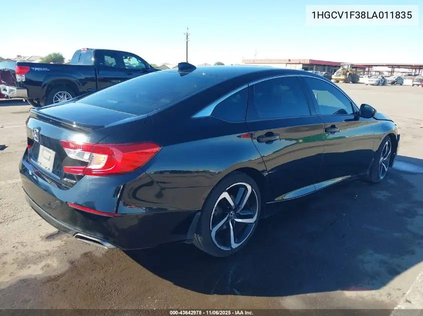 1HGCV1F38LA011835 2020 Honda Accord Sport