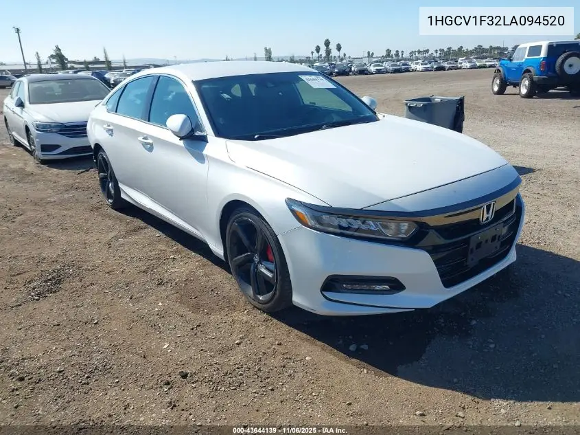1HGCV1F32LA094520 2020 Honda Accord Sport
