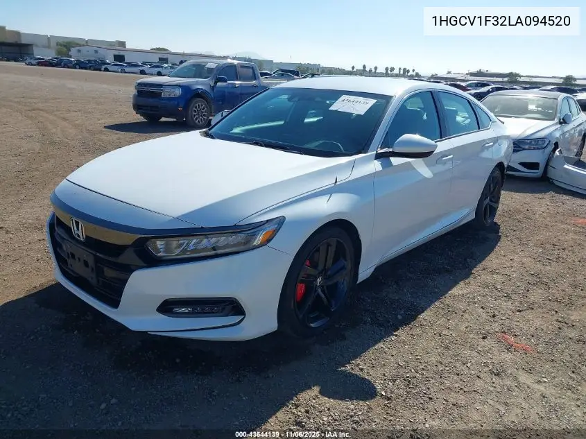 1HGCV1F32LA094520 2020 Honda Accord Sport