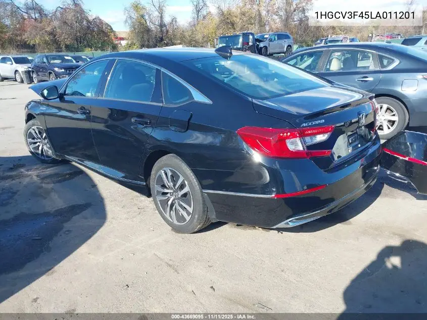 1HGCV3F45LA011201 2020 Honda Accord Hybrid Ex