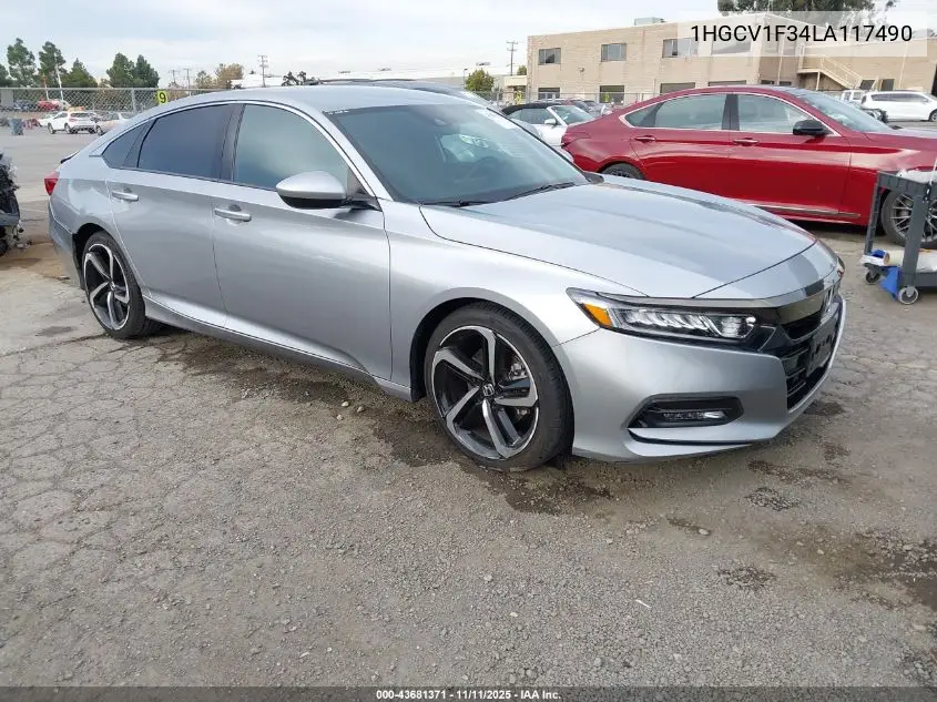 1HGCV1F34LA117490 2020 Honda Accord Sport