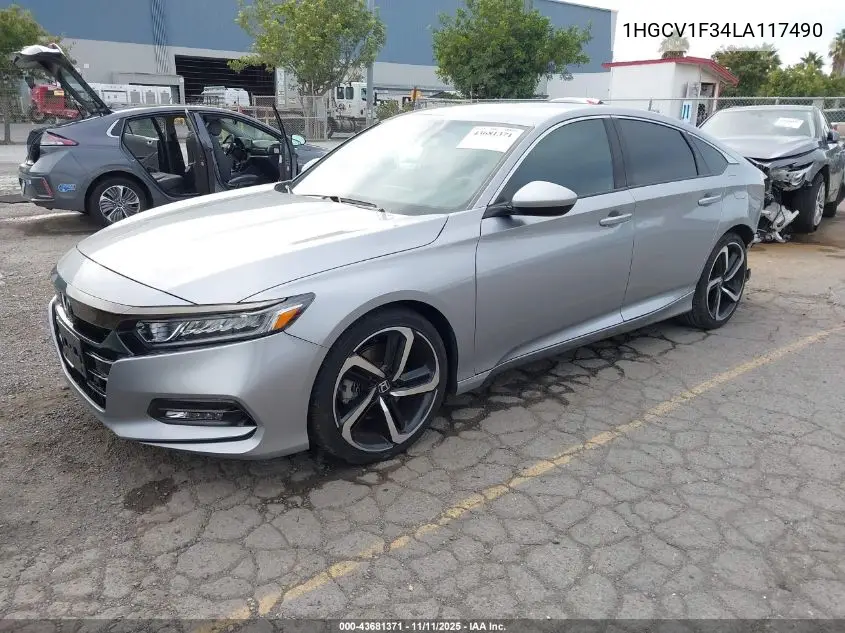 1HGCV1F34LA117490 2020 Honda Accord Sport