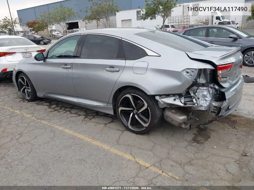 1HGCV1F34LA117490 2020 Honda Accord Sport