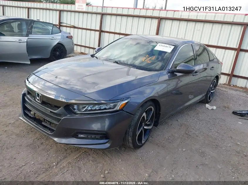 1HGCV1F31LA013247 2020 Honda Accord Sport