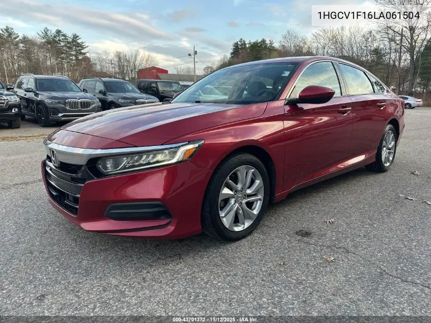 1HGCV1F16LA061504 2020 Honda Accord Lx