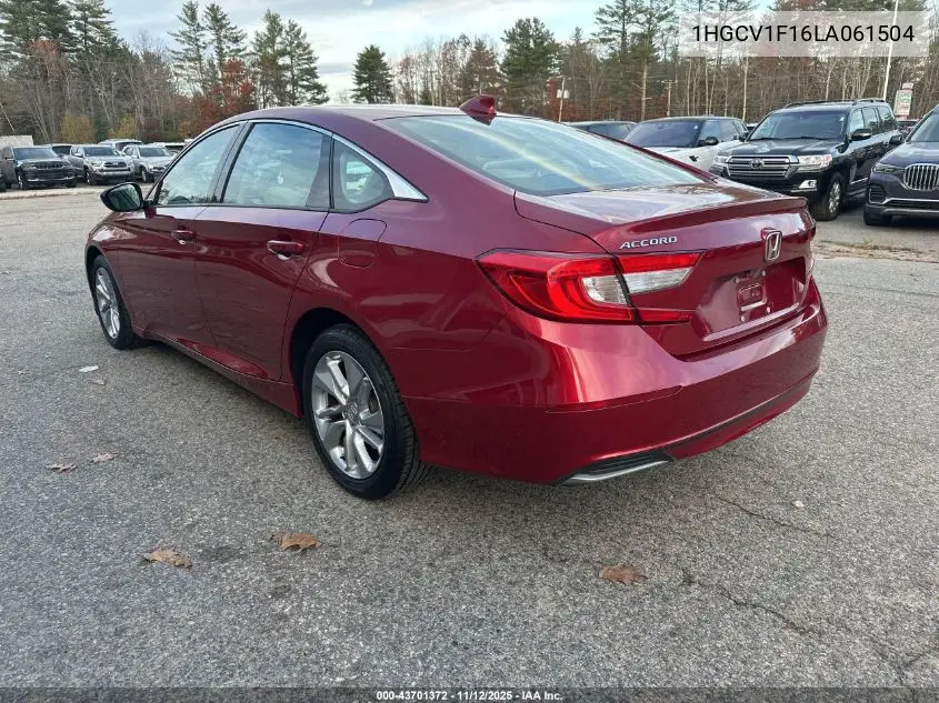 1HGCV1F16LA061504 2020 Honda Accord Lx