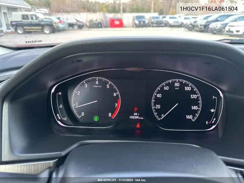 1HGCV1F16LA061504 2020 Honda Accord Lx