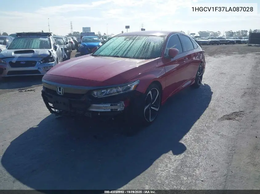 1HGCV1F37LA087028 2020 Honda Accord Sport
