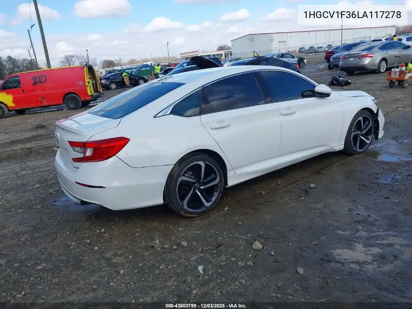1HGCV1F36LA117278 2020 Honda Accord Sport