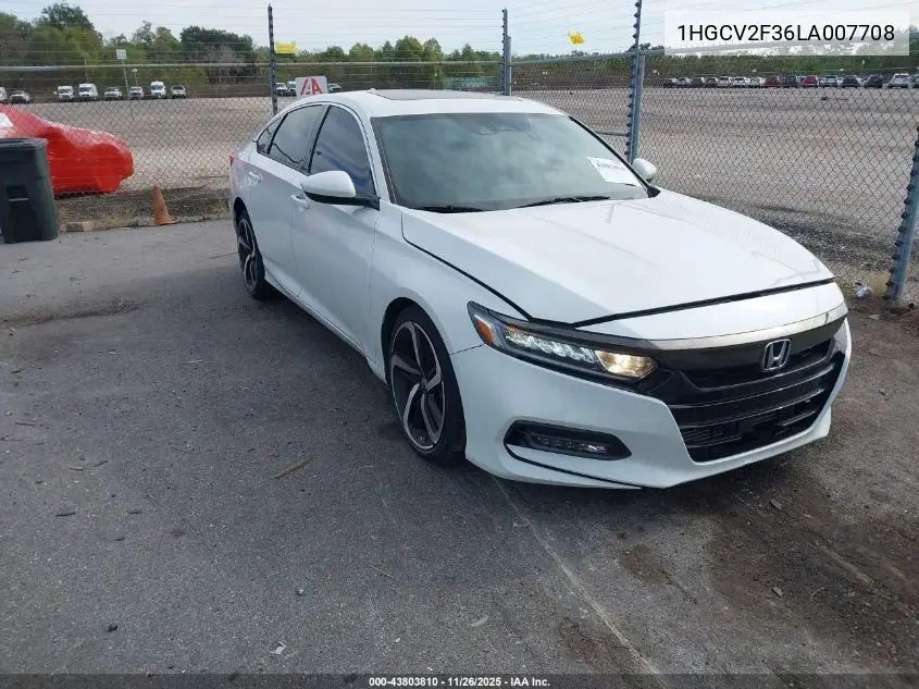 1HGCV2F36LA007708 2020 Honda Accord Sport 2.0T