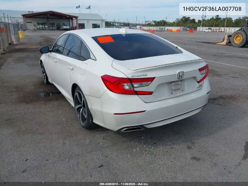 1HGCV2F36LA007708 2020 Honda Accord Sport 2.0T