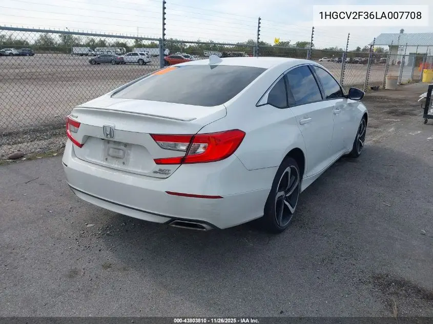 1HGCV2F36LA007708 2020 Honda Accord Sport 2.0T