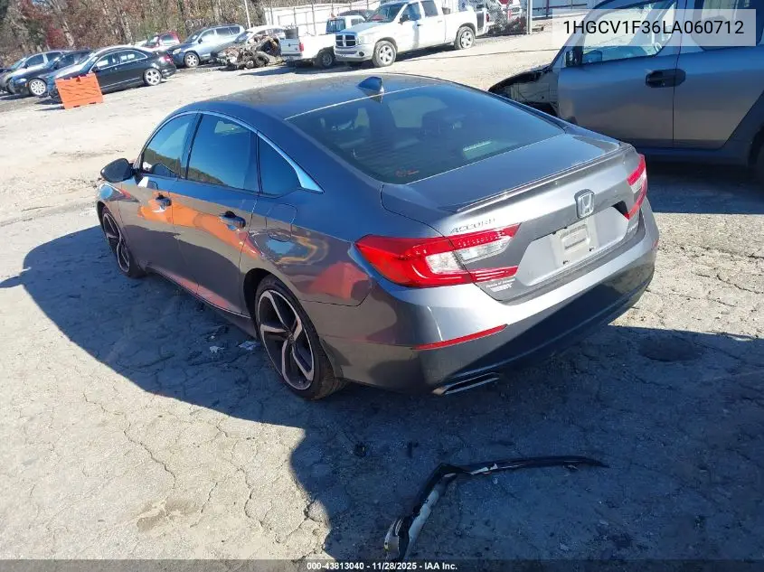 1HGCV1F36LA060712 2020 Honda Accord Sport