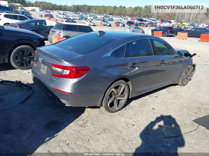 1HGCV1F36LA060712 2020 Honda Accord Sport
