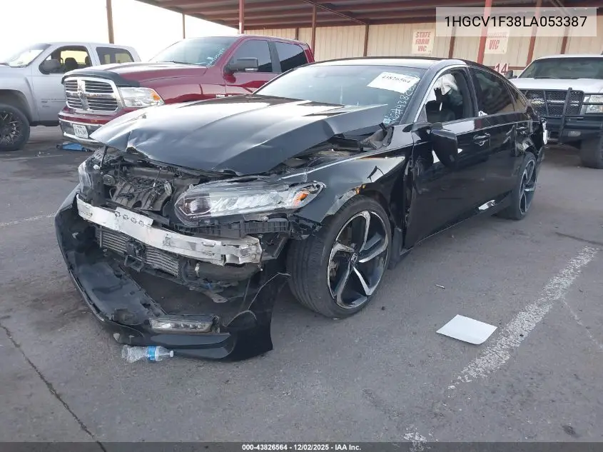1HGCV1F38LA053387 2020 Honda Accord Sport