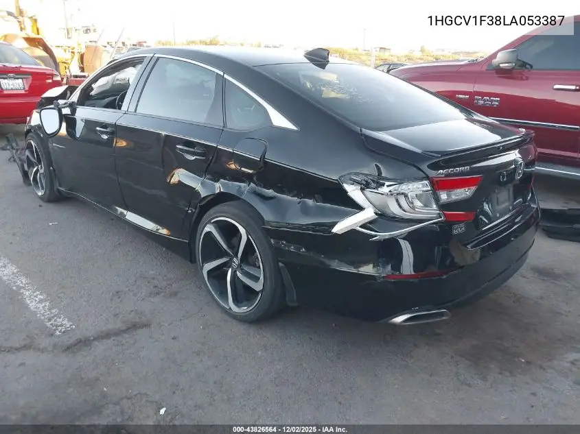 1HGCV1F38LA053387 2020 Honda Accord Sport