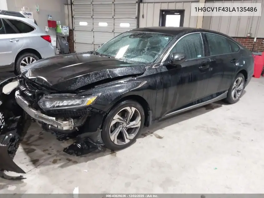 1HGCV1F43LA135486 2020 Honda Accord Ex