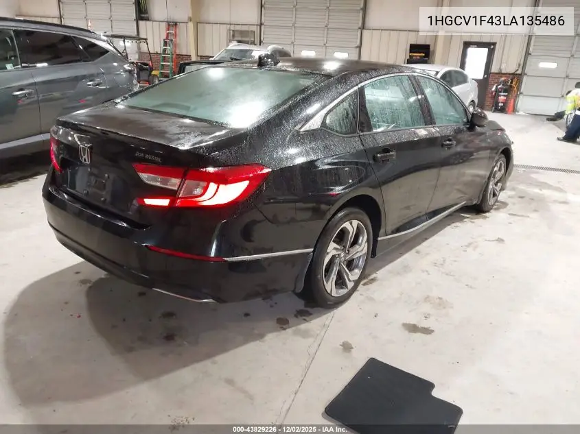1HGCV1F43LA135486 2020 Honda Accord Ex