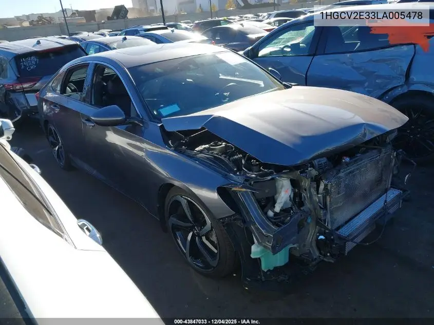 1HGCV2E33LA005478 2020 Honda Accord Sport 2.0T