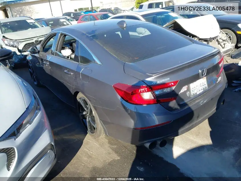 1HGCV2E33LA005478 2020 Honda Accord Sport 2.0T