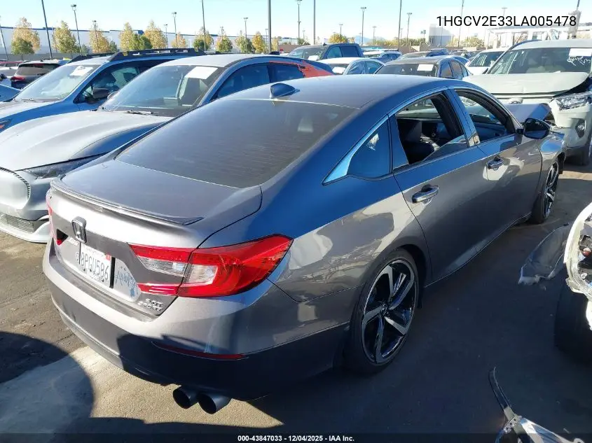 1HGCV2E33LA005478 2020 Honda Accord Sport 2.0T