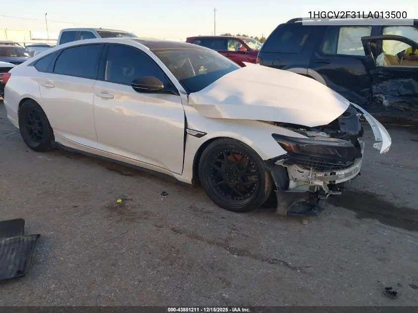 1HGCV2F31LA013500 2020 Honda Accord Sport 2.0T