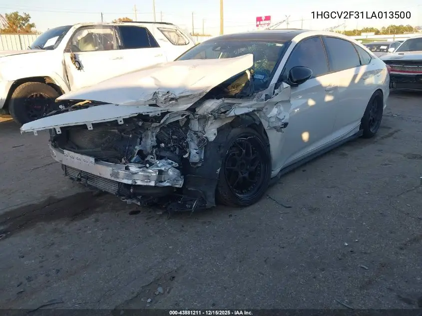 1HGCV2F31LA013500 2020 Honda Accord Sport 2.0T