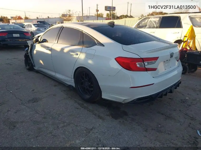 1HGCV2F31LA013500 2020 Honda Accord Sport 2.0T
