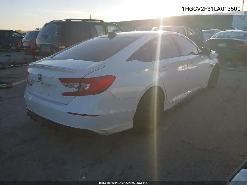 1HGCV2F31LA013500 2020 Honda Accord Sport 2.0T