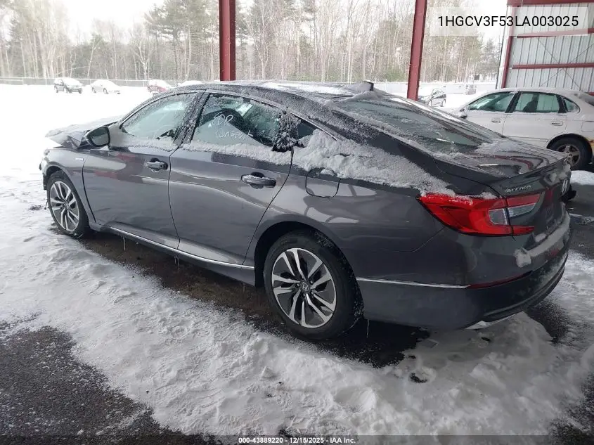 1HGCV3F53LA003025 2020 Honda Accord Hybrid Ex-L