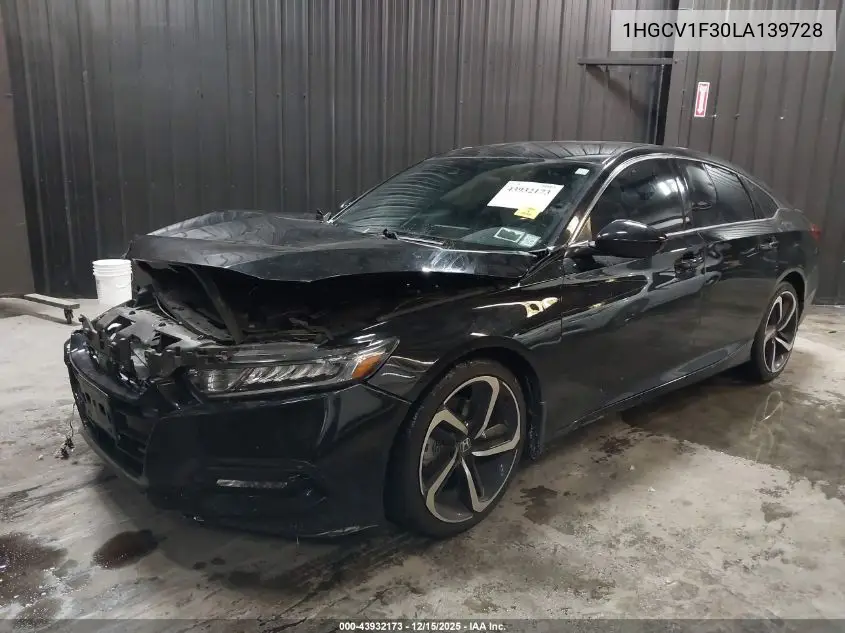 1HGCV1F30LA139728 2020 Honda Accord Sport