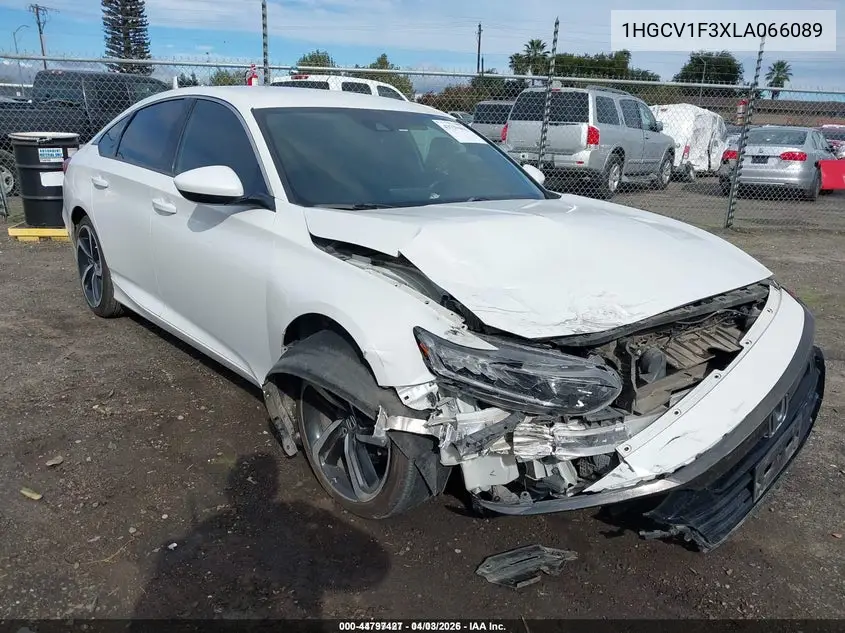 1HGCV1F3XLA066089 2020 Honda Accord Sport