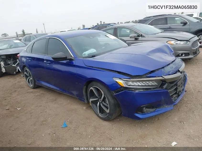 1HGCV1F32MA065830 2021 Honda Accord Sport