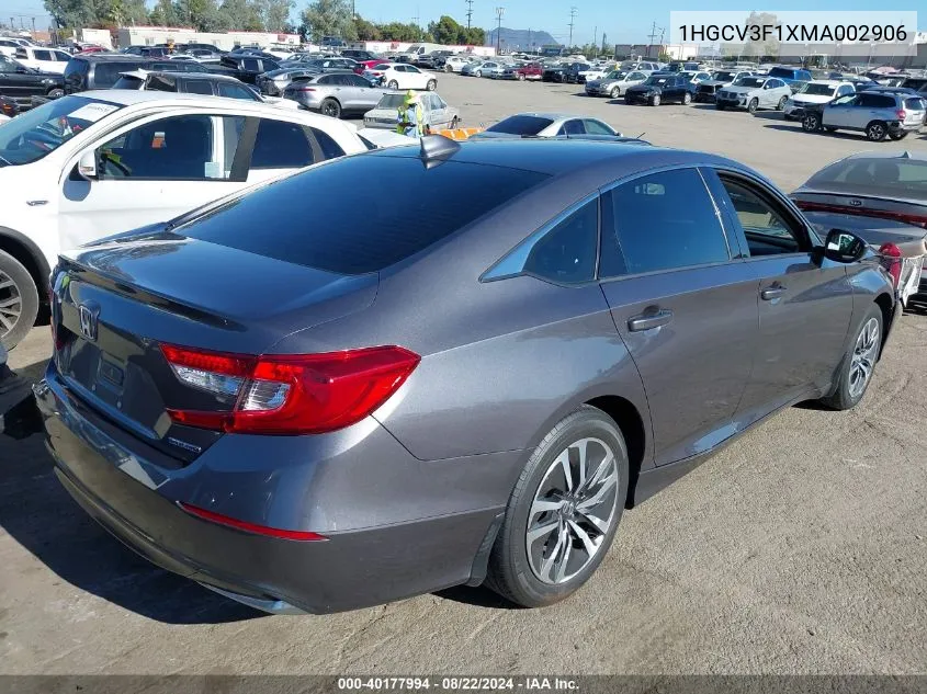 1HGCV3F1XMA002906 2021 Honda Accord Hybrid