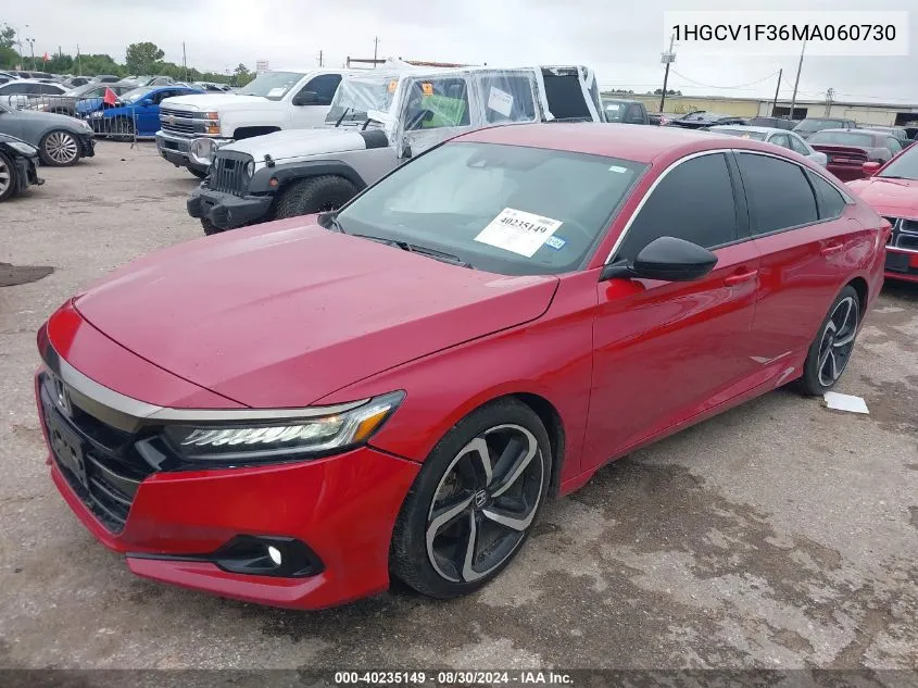 1HGCV1F36MA060730 2021 Honda Accord Sport