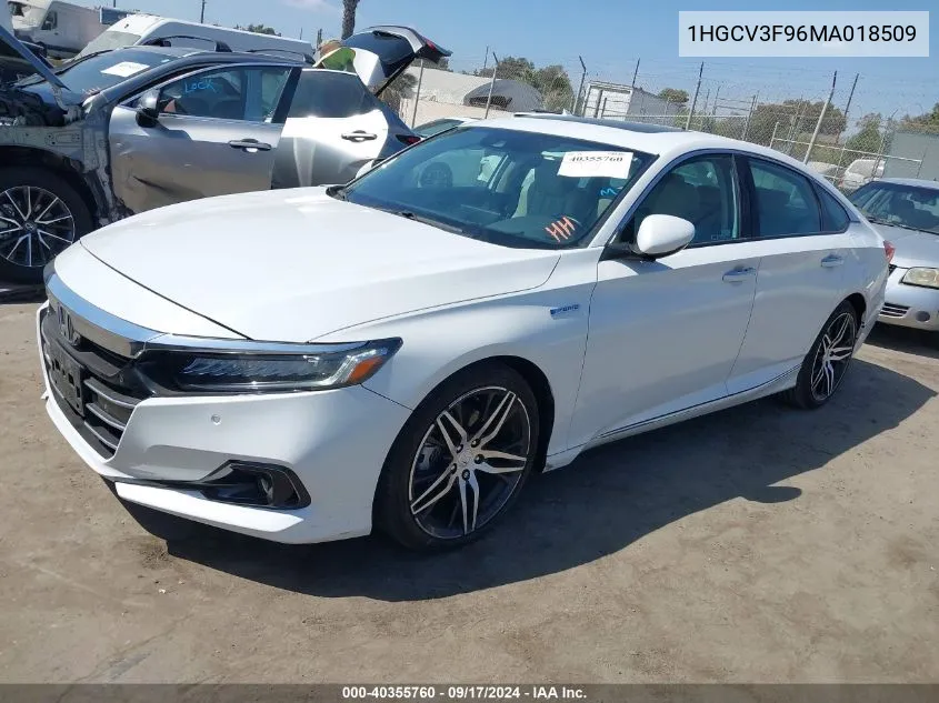 2021 Honda Accord Hybrid Touring VIN: 1HGCV3F96MA018509 Lot: 40355760