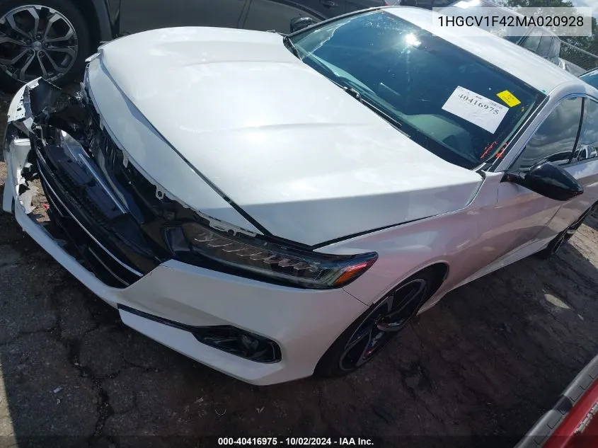 1HGCV1F42MA020928 2021 Honda Accord Sport Special Edition