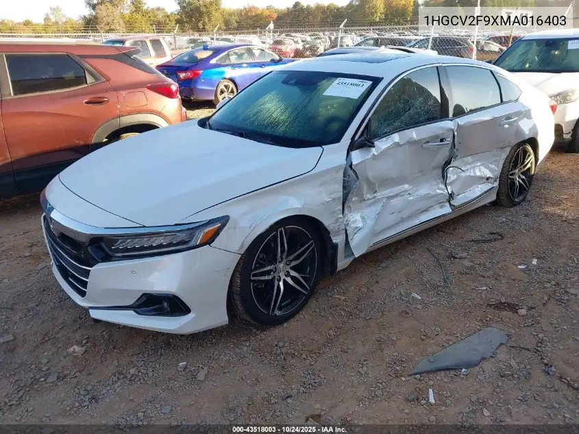 1HGCV2F9XMA016403 2021 Honda Accord Touring