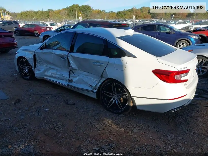 1HGCV2F9XMA016403 2021 Honda Accord Touring