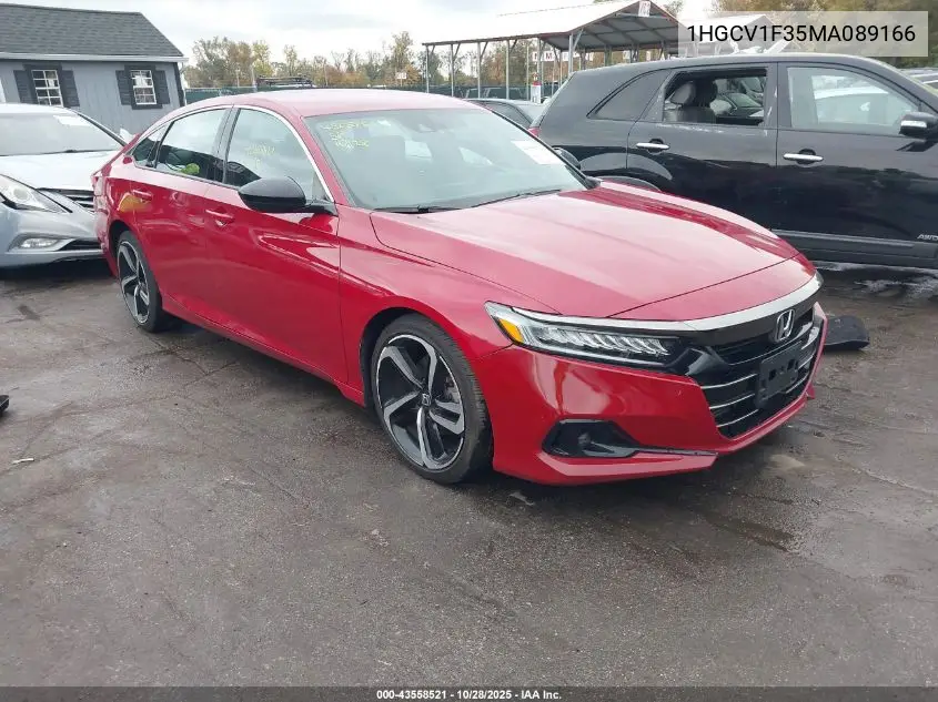 1HGCV1F35MA089166 2021 Honda Accord Sport