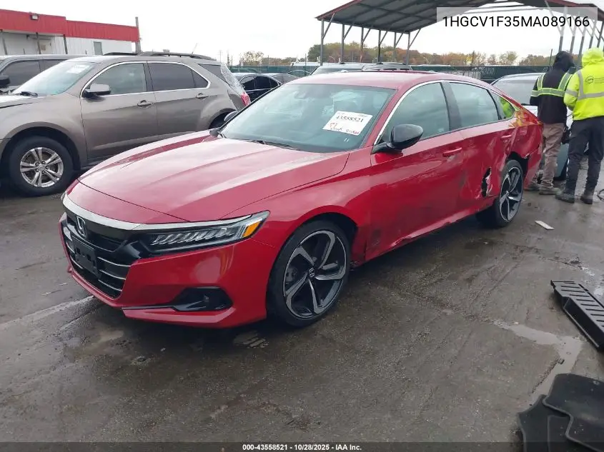 1HGCV1F35MA089166 2021 Honda Accord Sport